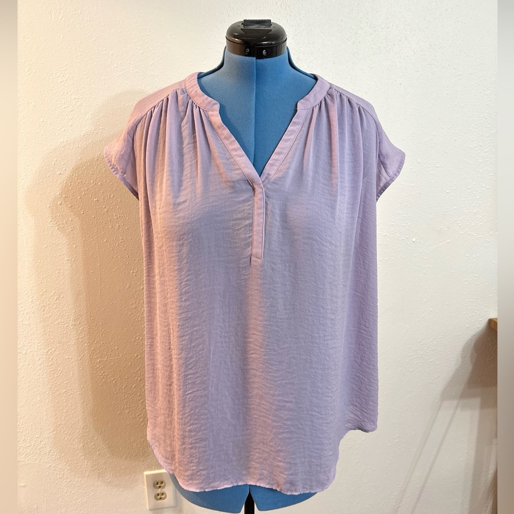 Worthington Sheer Lilac Blouse Women’s XL
